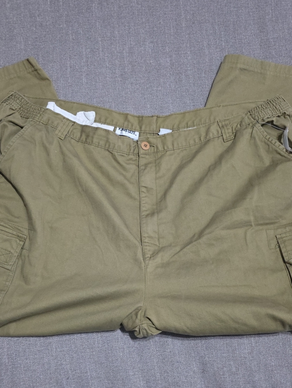 Men's King Size Olive Khaki 50 X 38 Cargo Pants NEW